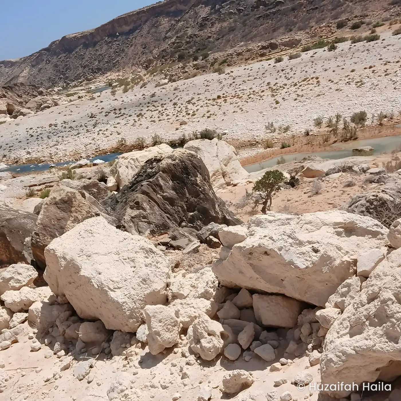 Limestone boulders on hillside, Eyl, Somalia