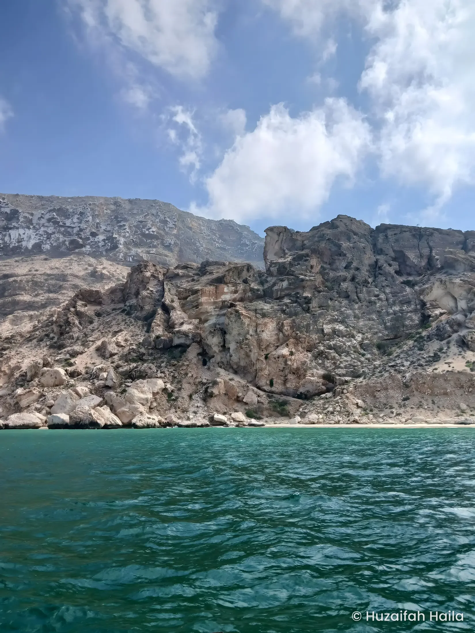 Cliff coastline and beach, the Red Sea